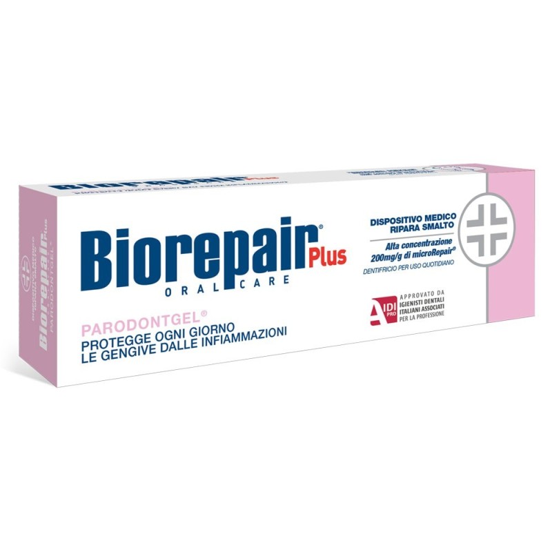 Biorepair
plus
parodontgel
dentifricio pe uso quotidiano, protegge ogni giorno le gengive dalle infiammazioni.