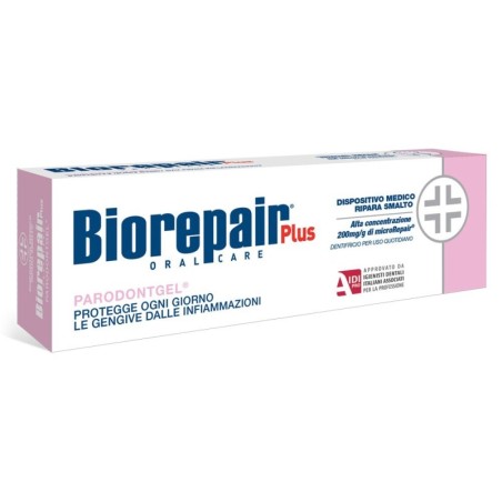 Biorepair
plus
parodontgel
dentifricio pe uso quotidiano, protegge ogni giorno le gengive dalle infiammazioni.