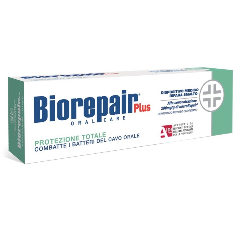 Biorepair
plus
protezione totale
combatte i batteri del cavo orale, ripara smalto.