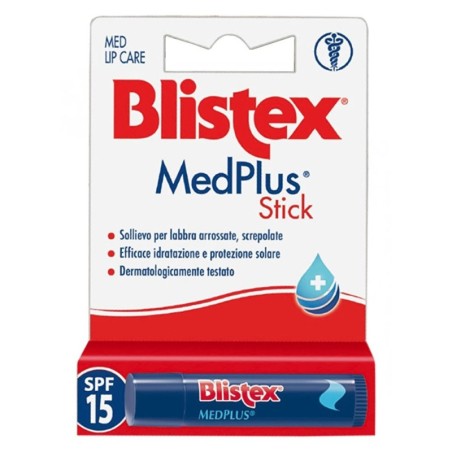 Blistex
MedPlus stick labbra
• Sollievo per Labbra arrossate, screpolate
• Efficace Idratazione e Protezione Solare