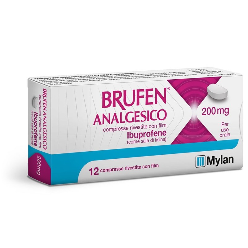 Brufen
analgesico
200 mg compresse rivestite con film
Ibuprofene (come sale di lisina)