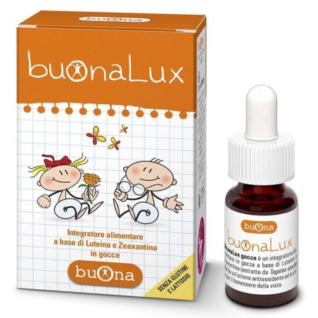 BuonaLux
Integratore alimentare a basa di luteina e Zeaxantina in gocce
flacone da 6,5 ml con contagocce