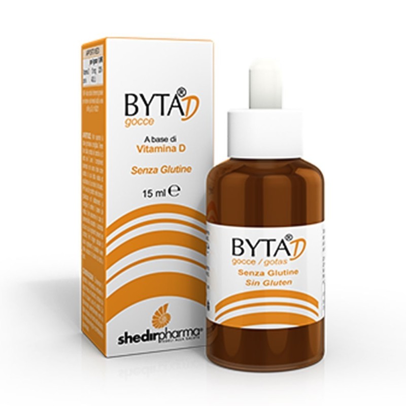 Byta D
gocce
a base di vitamina D
senza glutine
flaconcino da 15 ml