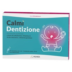 Calmì
dentizione
integratore alimentare a base di lattoferrina, vitamina E, acido ialuronico, chiodi di garofano.