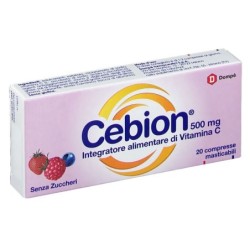 Cebion 500mg Integratore alimentare di vitamina C senza zuccheri scatola da 20 compresse masticabili