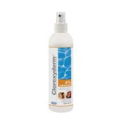 Clorexyderm
soluzione 4% schiuma
per cani e gatti
flacone spray da 250 ml