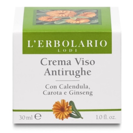 L'Erbolario
Crema antirughe antirughe
Ricco trattamento anti-età con Calendula, Carota e Ginseng
vasetto da 30 ml