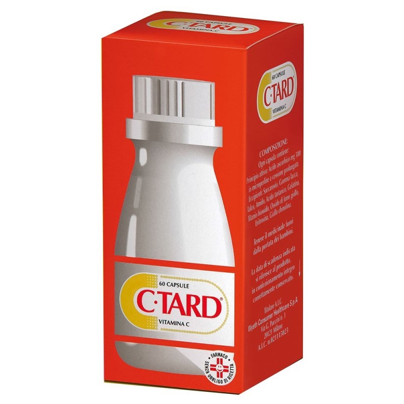 C-tard
500 mg rilascio prolungato
Vitamina C
flacone da 60 capsule