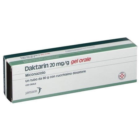 Daktarin 2% gel orale un tubo da 80 g con cucchiaino dosatore