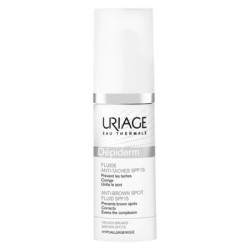 Uriage
Dépiderm
fluido anti-macchie
SPF 15
Ideale per viso, collo, scollatura.
Flacone airless da 30 ml