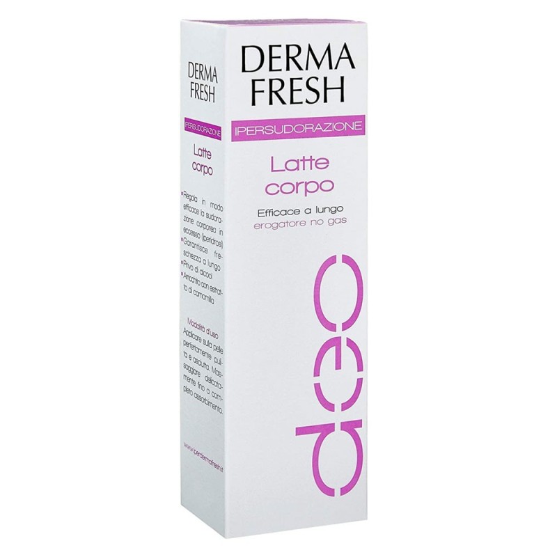 Derma fresh
deo
ipersudorazione
latte corpo
deodorante efficace e fresco, erogatore no gas