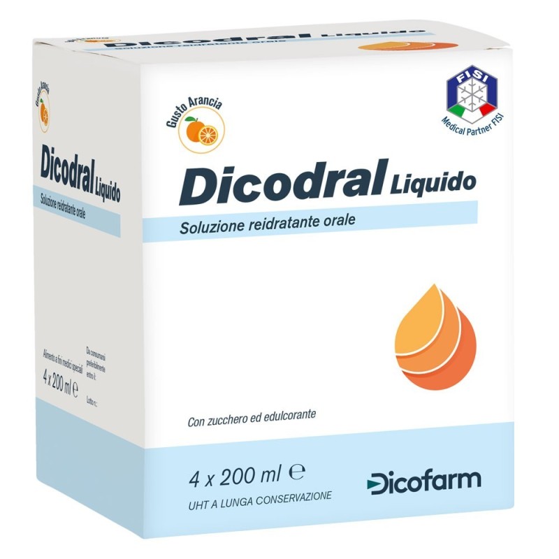 Dicodral
liquido
soluzione reidratante orale
con zucchero edulcorante
UHT  a unga conservazione