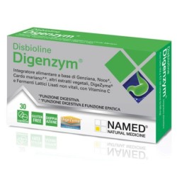 Disbioline
Digenzym
Funzione digestiva ed epatica
confezione da 30 compresse (15 di tipo A e 15 di tipo B).