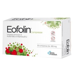 Eofolin
compresse
Integratore alimentare di Acido folico e Vitamina B12
scatola 30 compresse da 400 mg