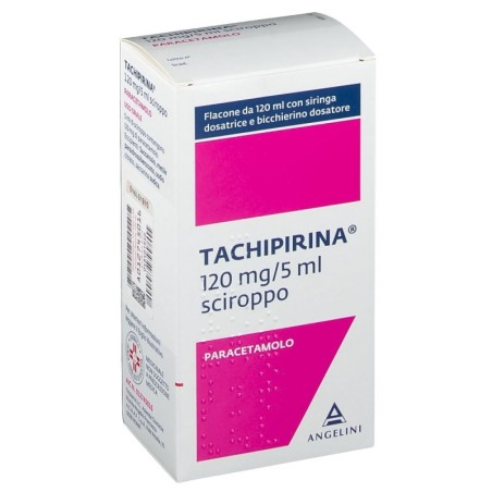 Tachipirina
120 mg/5 ml sciroppo
paracetamolo
Flacone da 120 ml