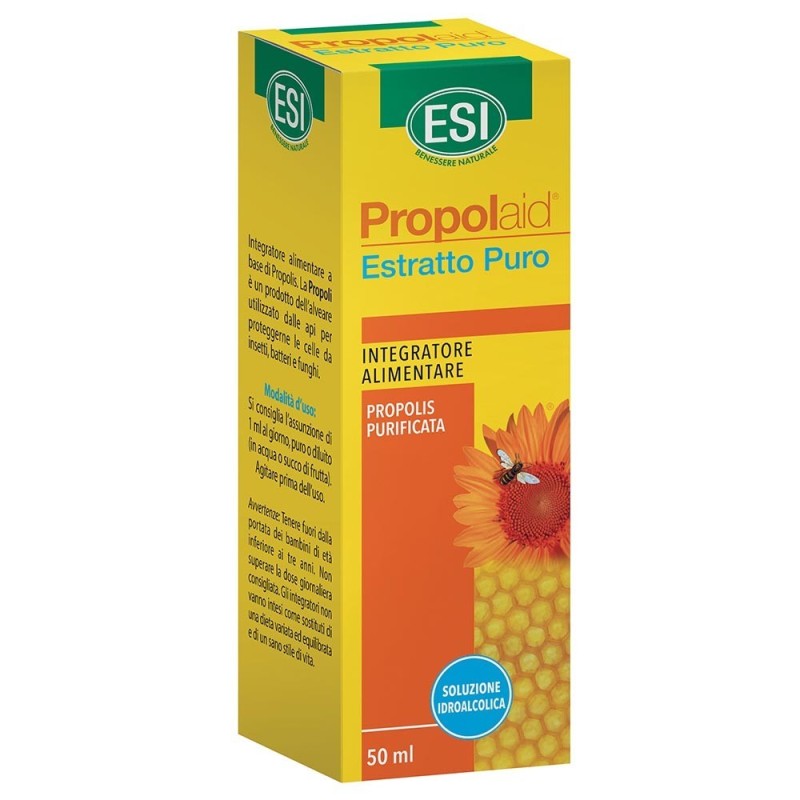 Propolaid
estratto puro
integratore alimentare propolis purificata
soluzione idroalcolica