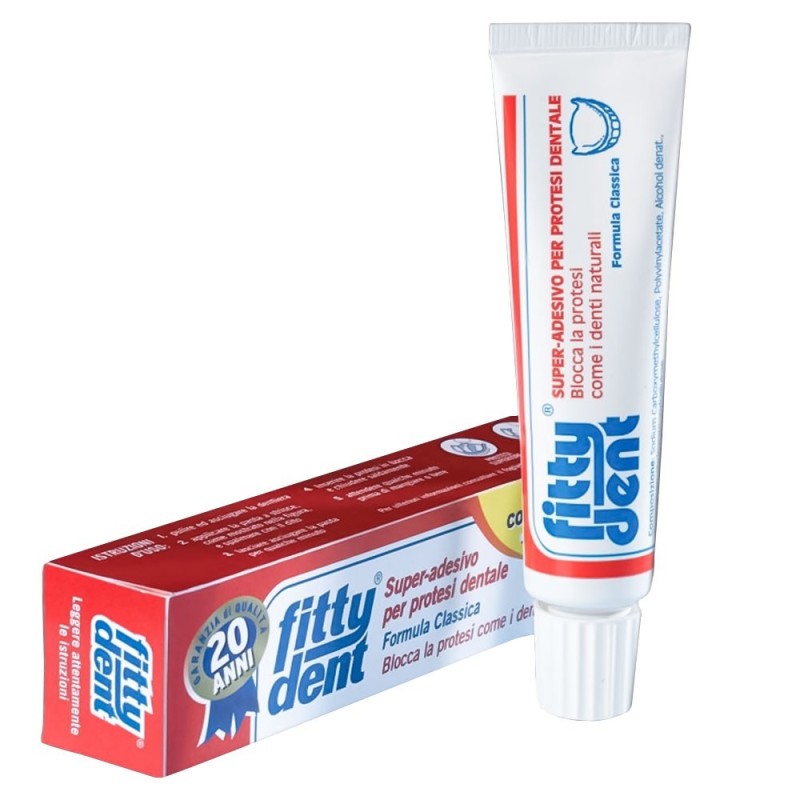 Fittydent
super-adesivo per protesi dentale
blocca la protesi come i denti naturali
formula classica