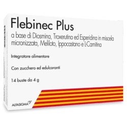 Flebinec Plus
con zucchero ed edulcoranti
confezione 14 bustine da 4 g