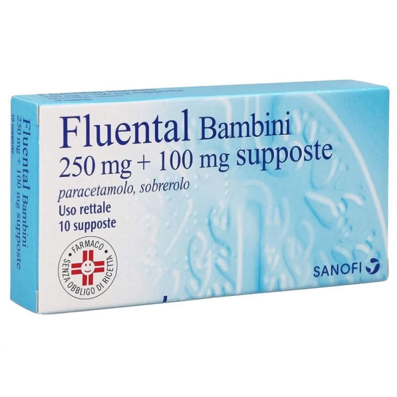 Fluental bambini 250 mg + 100 mg paracetamolo