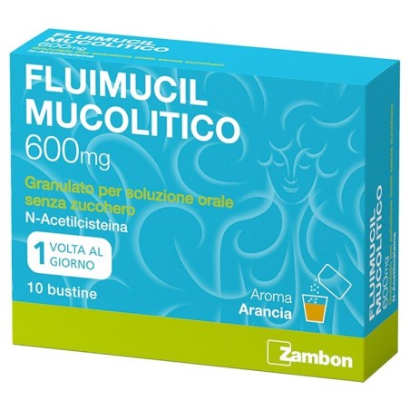 Fluimucil
mucolitico
600 mg granulato per soluzione orale
N-acetilcisteina