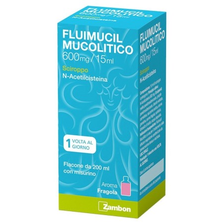 Fluimucil
mucolitico
600 mg / 15 ml sciroppo
N-Acetilcisteina
aroma fragola