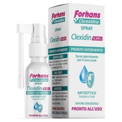 Forhans
clexidin 0,30%
clorexidina
pronto intervento, spray igienizzante per il cavo orale