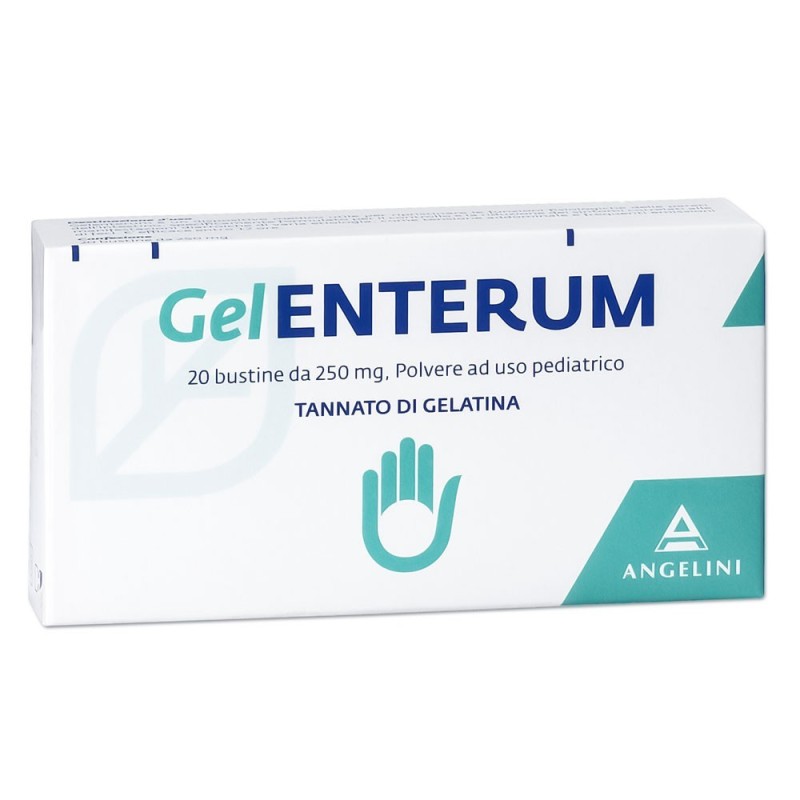 GelENTERUM
tannato di gelatina
polvere ad uso pediatrico
scatola 20 bustine da 250 mg