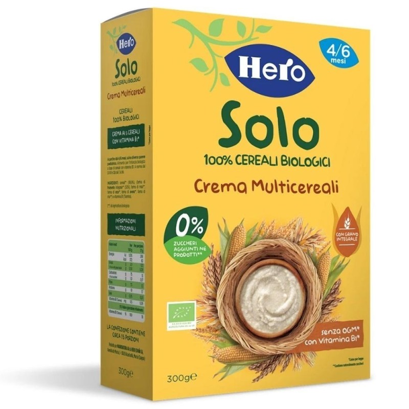 Hero solo crema multicereali 4 mesi+ scatola da 300 g