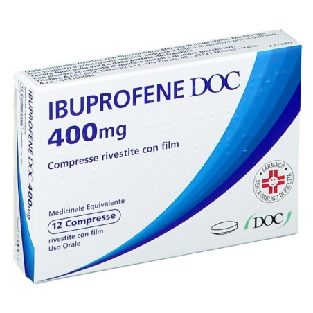 Ibuprofene doc 400 mg 12 coated tablets