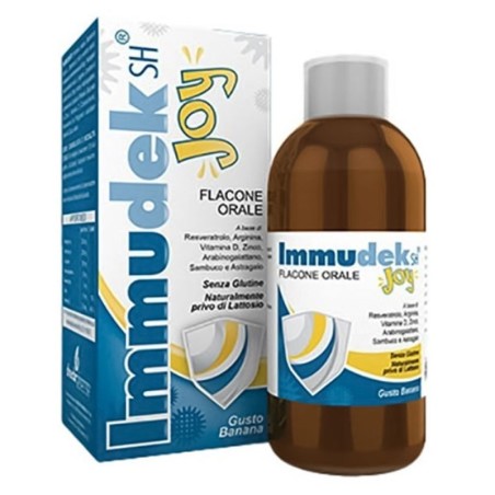 Immudek SH
Joy
gusto banana
senza glutine | naturalmente privo di lattosio
flacone da 200 ml