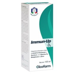 Immun-Up D3
Integratore alimentare a base di estratti titolati di Echinacea e Sambuco, con Vitamina D3, Betaglucano e Zinco