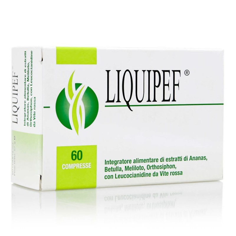 Liquipef
Integratore alimentare i estratti di Ananas, Betulla, Meliloto, Ortosifon, con Leucocianidine da Vite rossa.