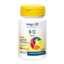 LongLife
B-12
50 mcg integratore di cianocobalamina (vitamina B12) a rapido assorbimento