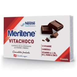 Meritene Vitachoco cioccolato fondente contribuisce alla tua alimentazione con vitamine e minerali