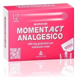 Moment Act
Analgesico
400 mg granulato per soluzione orale
ibuprofene
scatola da 12 bustine