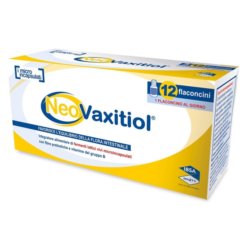 NeoVaxitiol
Integratore alimentare di fermenti lattici vivi con fibre prebiotiche e vitamine del gruppo B