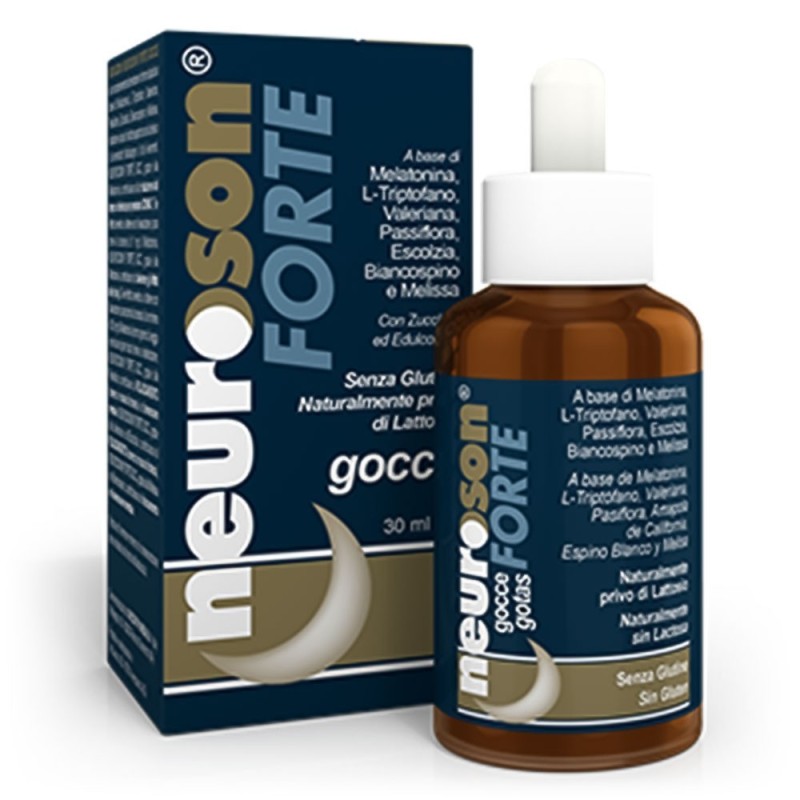 Neuroson
forte gocce
senza glutine, naturalmente privo di lattosio
flaconcino da 30 ml