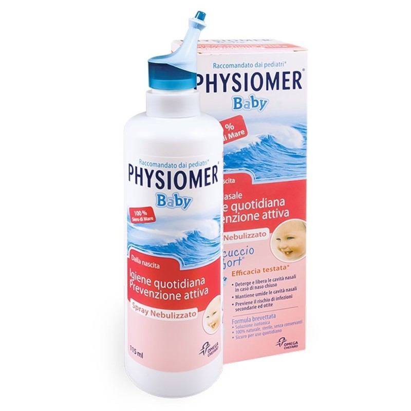 Physiomer Baby
spray nebulizzato, 100% siero di mare
Igiene quotidiana, prevenzione attiva, fin dalla nascita.