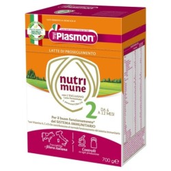 Plasmon nutri-mune 2 latte polvere 6 mesi+ confezione da 700 g