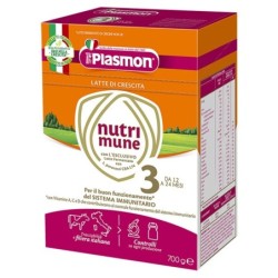 Plasmon
nutri mune 3
latte in polvere
da 12 mesi 24 mesi
confezione da 700 g