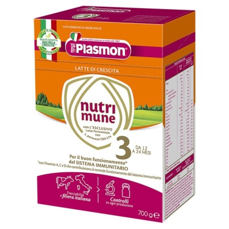 Plasmon nutri-mune 3 lait biscuité liquide 18 x 500 ml