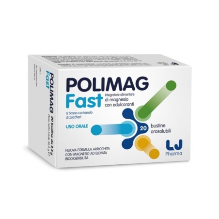 Polimag Fast integratore alimentare di magnesio con edulcoranti uso orale confezione 20 stick pack