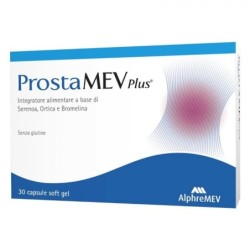 Prostamev plus
Integratore alimentare a base di estratti di Serenoa ed Ortica con Bromelina