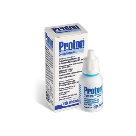 Proton
Colecalciferolo
Integratore alimentare di Vitamina D3 in soluzione fisiologica (0,9%NaCI)