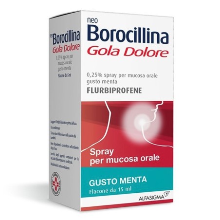 neoBorocillina Gola Dolore 0,25% spray per mucosa orale
flurbiprofene