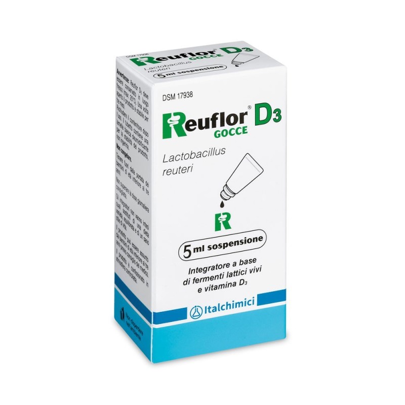 Reuflor D3
gocce
Integratore alimentare  base di fermenti lattici vivi e Vitamina D3