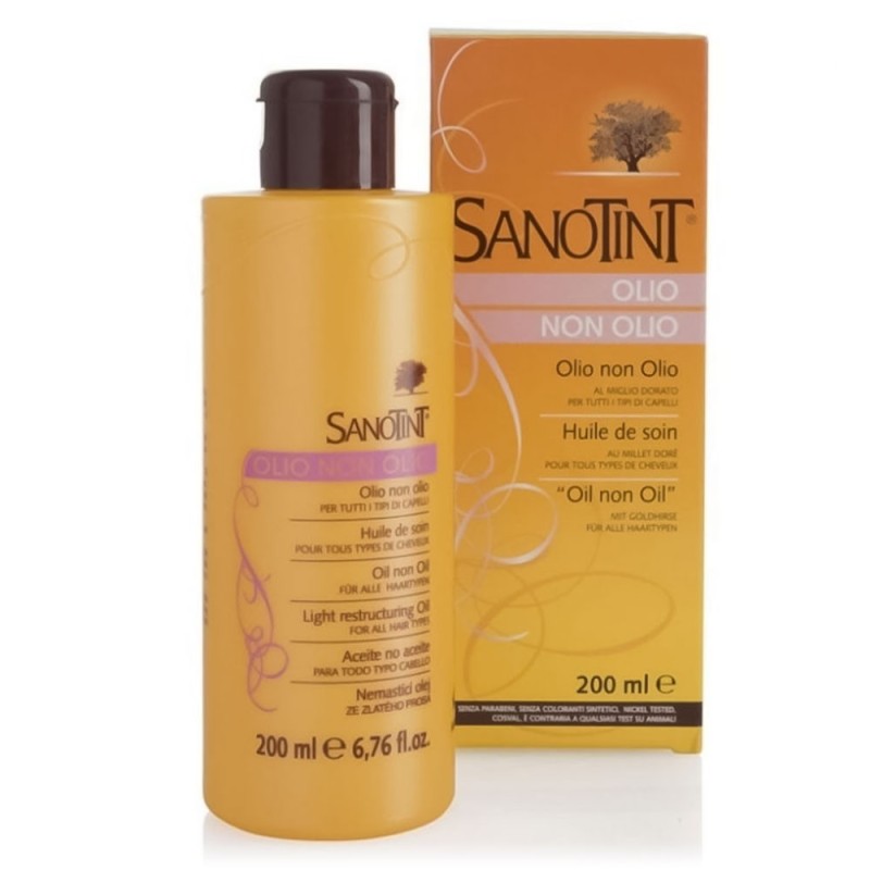 Sanotint
olio non olio
al miglio dorato per tutti i tipi di capelli
flacone da 200 ml