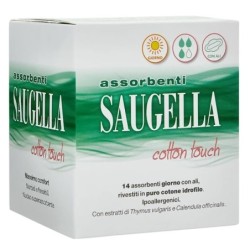 Saugella
cotton touch
assorbenti giorno con ali
confezione da 14 pezzi