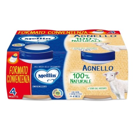 Mellin omogeneizzato carne di agnello (con carne e farina di riso)