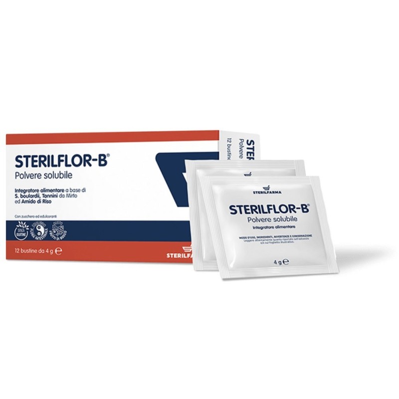 Sterilflor-B
polvere solubile
senza glutine
confezione da 12 bustine